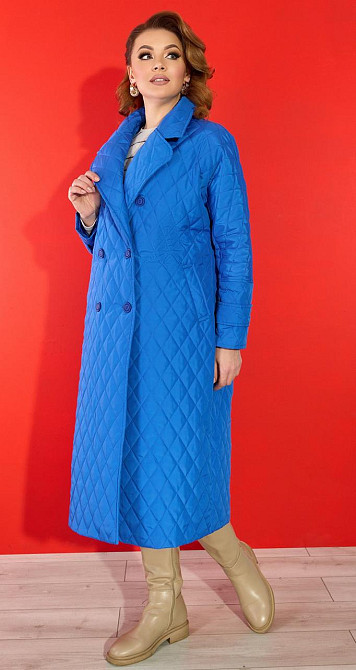 Двобортне стьобане пальто (46) Київ - фото 4