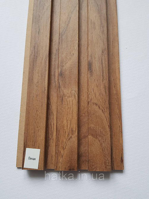 Стеновая реечная панель МДФ 117х12х2800 мм Пекан СП12117-21 Киев - изображение 2