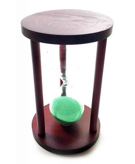 Песочные часы деревянные 15 мин зеленый песок Киев - изображение 1