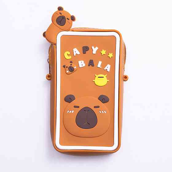 Дитяча силіконова сумочка-гаманець 7*10*3 см Коричневий HP-55-17BR Київ