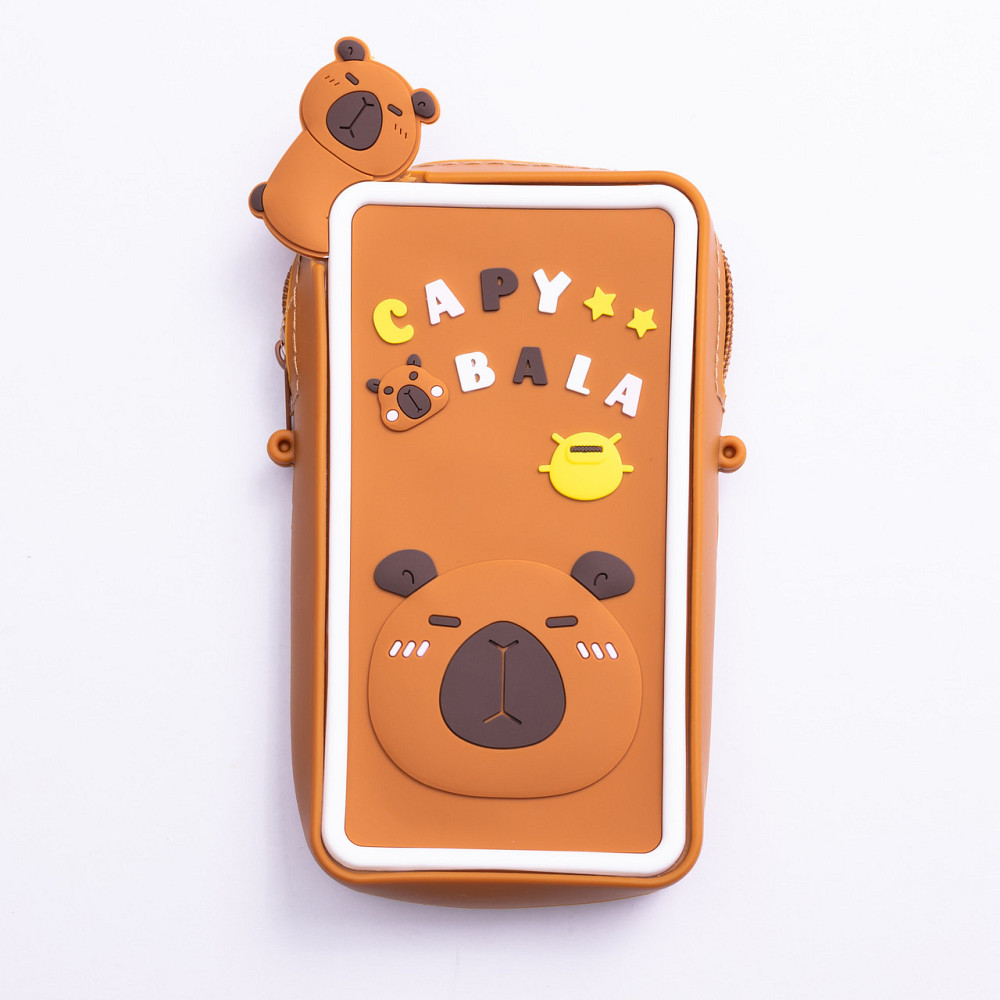 Дитяча силіконова сумочка-гаманець 7*10*3 см Коричневий HP-55-17BR Київ - фото 2