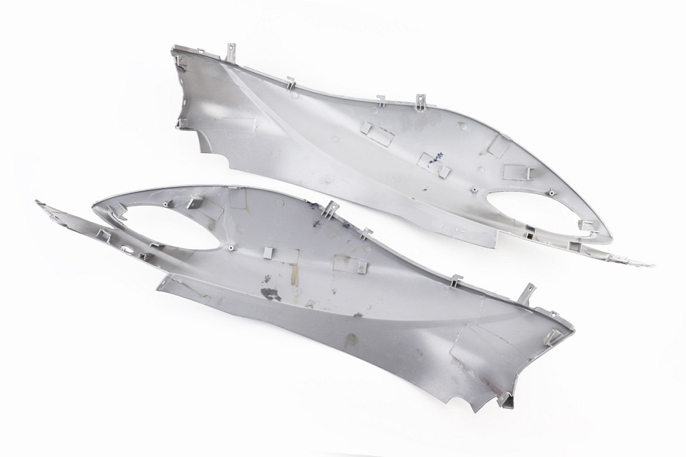 УЦІНКА Yamaha JOG SA-36J/39J пластик - верхній бічний лів+прав к-кт 2шт, ТЕМНО-СІРИЙ (див. фото відламано кріплення) Киев - изображение 2