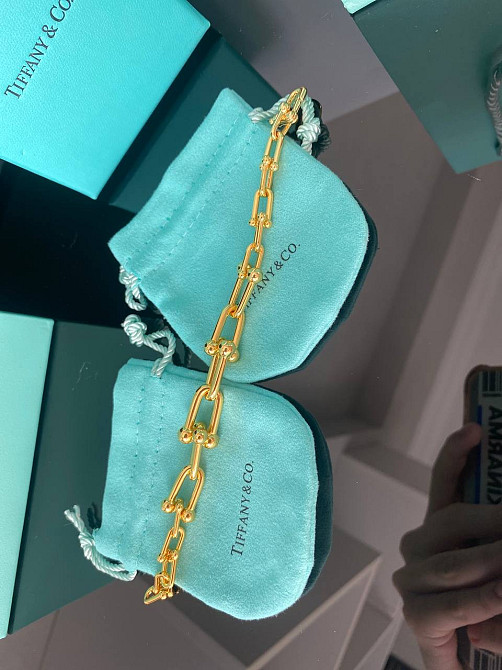 Тиффани браслет HARDWEAR / золотая цепь / упакован в мешочек Tiffany Одесса - изображение 3