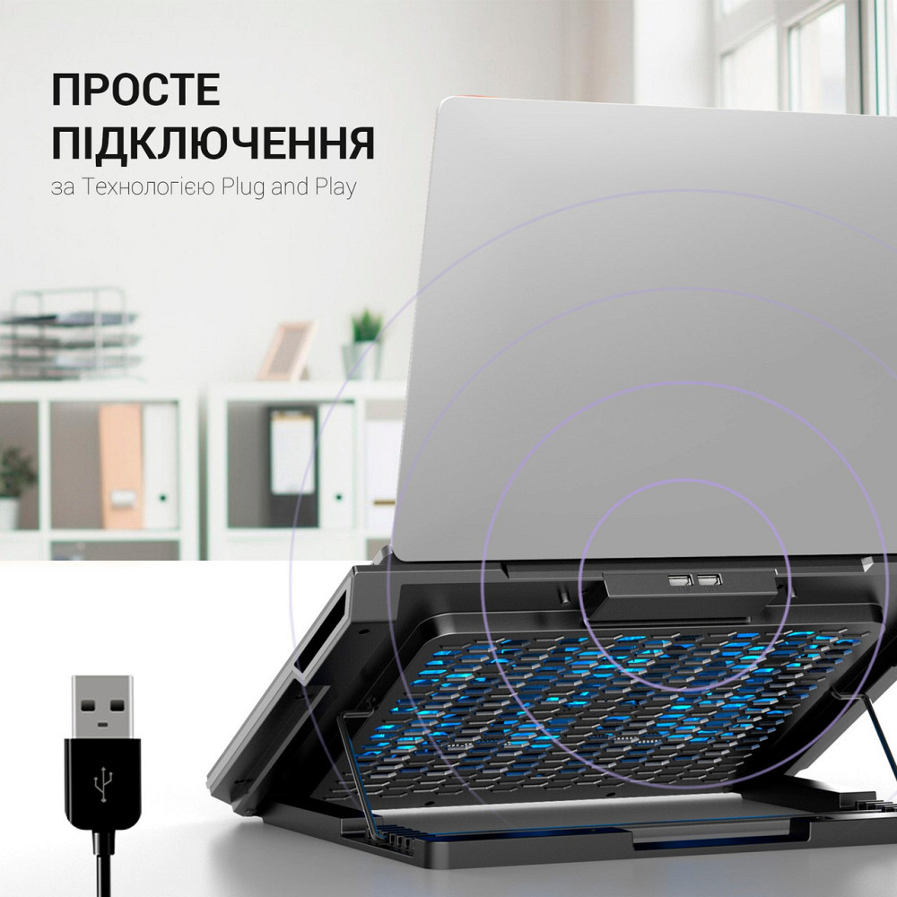 Підставка для ноутбука GamePro CP890 Чорний Харьков - изображение 12