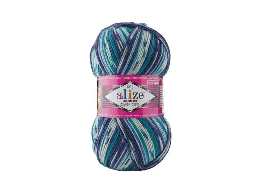 Пряжа Superwash Comfort арт.7708 5шт/уп меланж 25% полиамид 75% шерсть 100г 420м ТМ ALIZE Киев - изображение 1