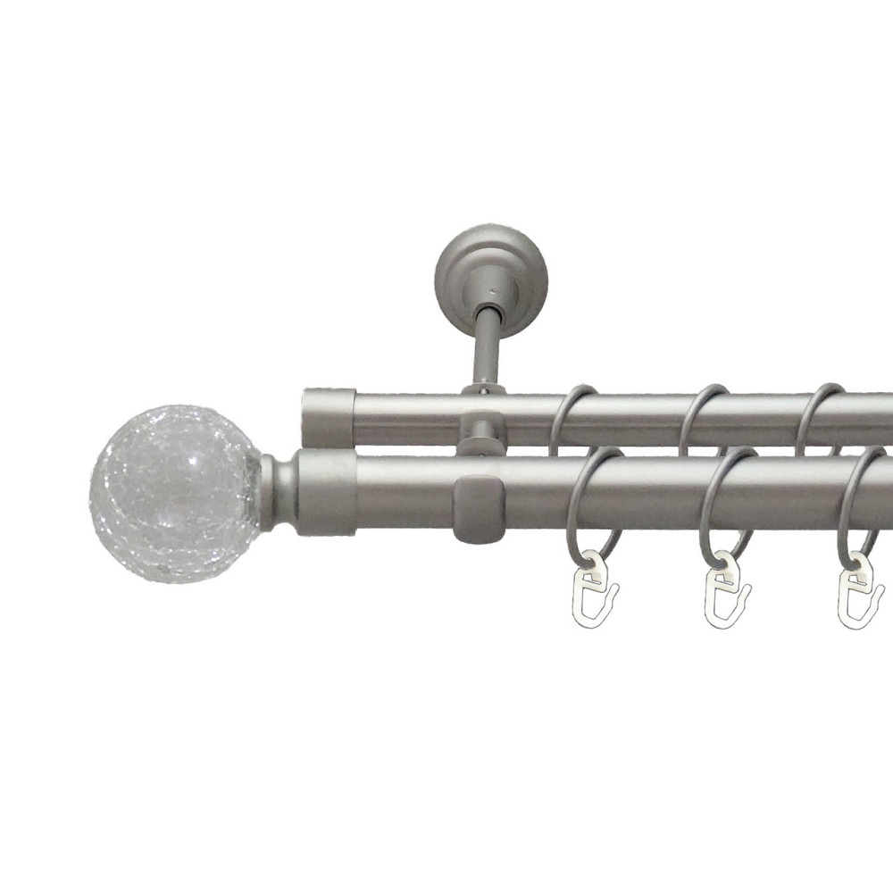 Карниз Orvit Сепія металевий дворядний відкритий Сатин 25\19 мм 200 см (00-00011128) Львів - фото 1