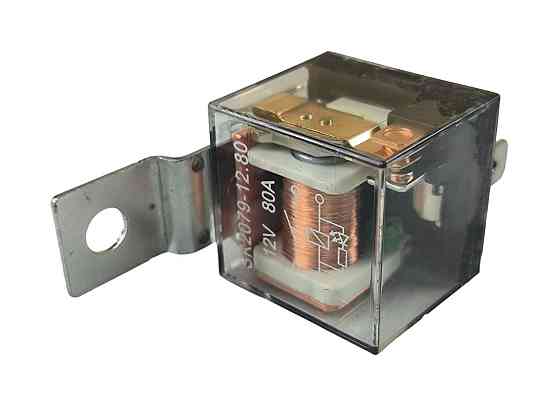 Реле контакту 12В 80А універсальне, стартера, світла (з кріпленням та з індикатором справності) 4 Мукачево