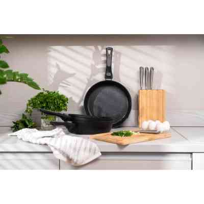 Сковорода Ardesto Gemini Bari, 24см, алюміній, чорний (AR1224B) Вінниця