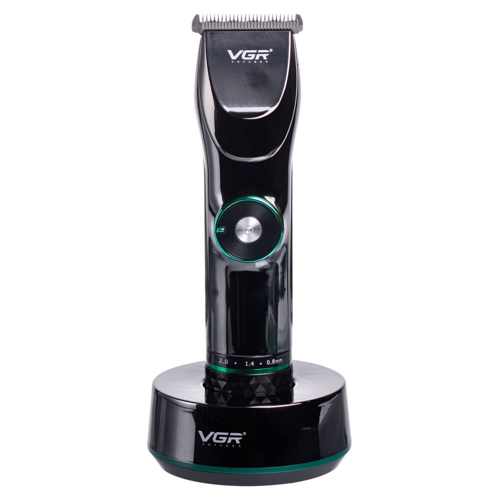 VGR Професійна машинка для стрижки волосся та бороди з LED-дисплеєм та підставкою VGR V-256 Коломия - фото 1