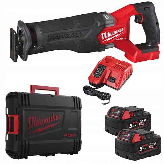 Пила шабельна акумуляторна MILWAUKEE, M18 FHZ-502X (+зар.пр., 2 акум.Х 5Аг, HDкейс) Одеса