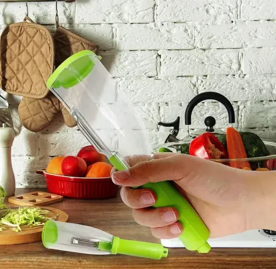 Овощечистка Easy Peeler, горизонтальное лезвие из нержавеющей стали, легкая и удобная Киев