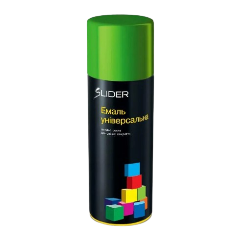 Емаль універсальна 400мл 6018 салатний аерозоль SLIDER Житомир