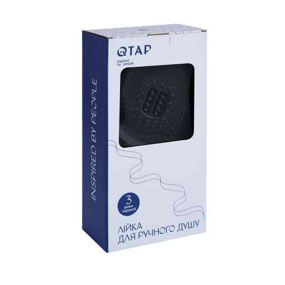 Лійка для ручного душу Qtap Rucni 140*110 мм QTRUC125BLM45961 Black Matt чорна Київ