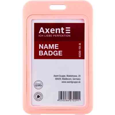 Бейдж Axent вертикальний, PP, 50х85мм, рожевий (4530-10-A) Вінниця