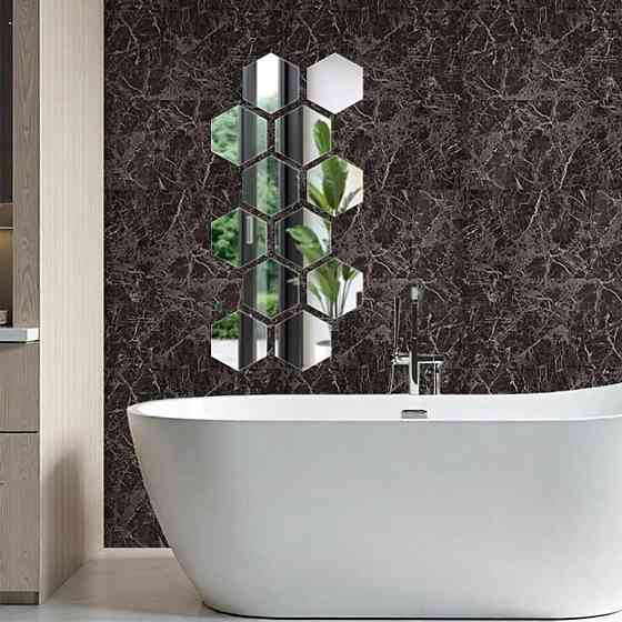 Самоклеящиеся акриловые зеркальные наклейки, 12 шт. Киев