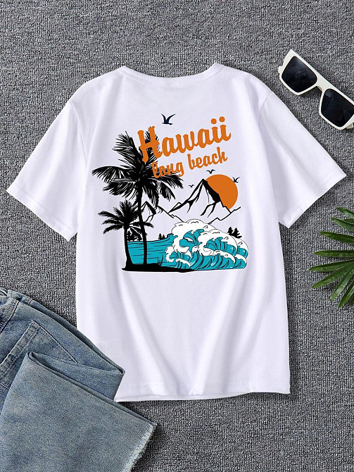 Футболка мужская с принтом 44 Белая 2634326285 Днепр - изображение 1