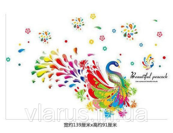 Інтер'єрна наклейка кольорова Павич Київ - фото 2