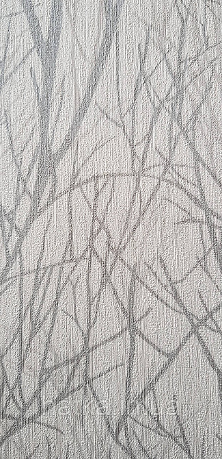 Обои виниловые на флизелине горячего тиснения Sintra Atmosphere метровые деревья ветки серые на белом 512005 Киев - изображение 2