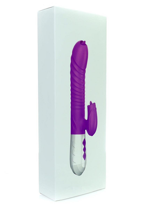 Вібратор - Silicone Vibrator USB 7 Function and Thrusting Function / Heating Purple Sex Aura Київ - фото 7