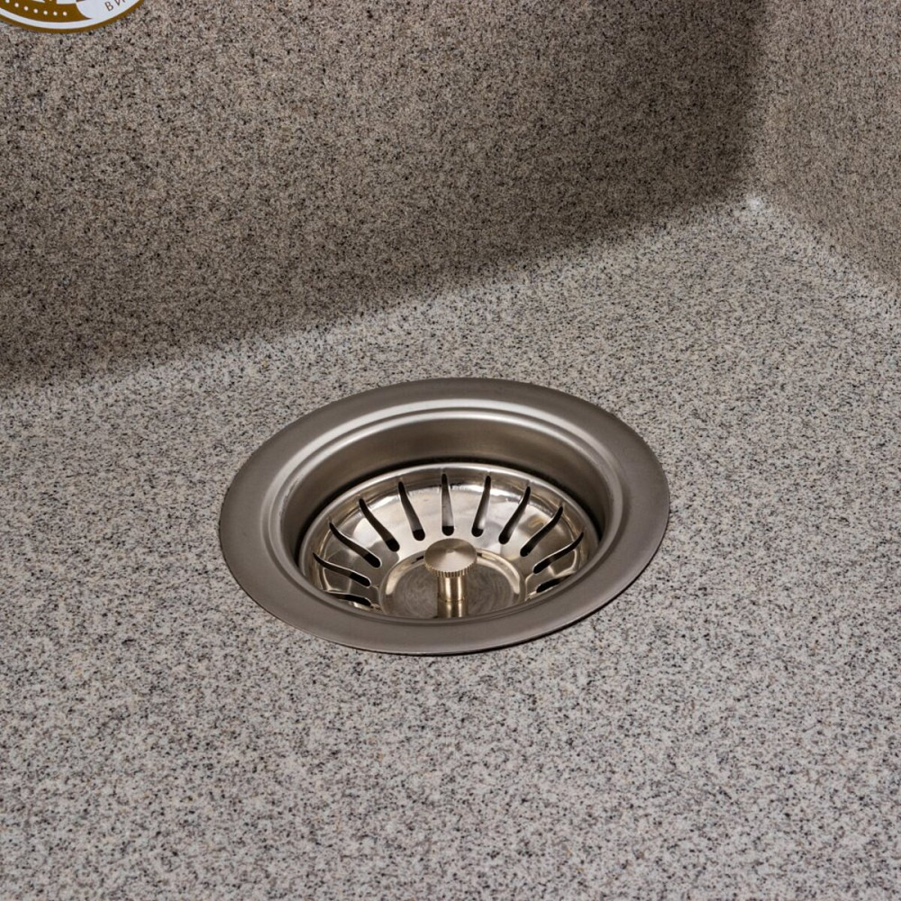 Гранітна мийка для кухні VALESO ROXY 3744 матова Сіра Коломыя - изображение 6