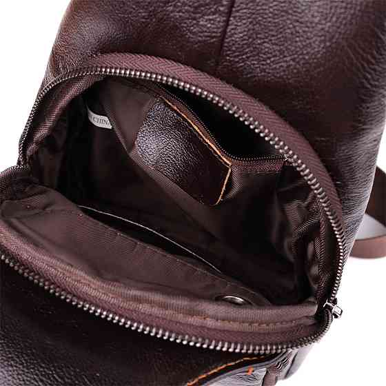 Сумка через плечо из натуральной кожи Коричневый (Vintage) Киев