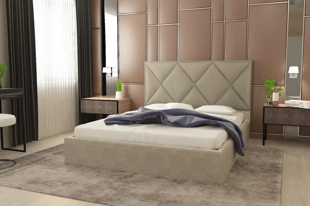 Кровать Pallada Comfort 90 х 190 см Simple С подъемным механизмом и нишей для белья Мокко Киев - изображение 3