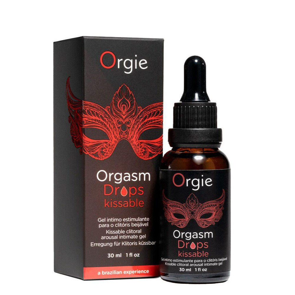 Збуджувальні краплі для клітора Orgie Orgasm Drops Kissable, 30 мл, тепло-холод, смак яблука Sex Aura Київ - фото 1