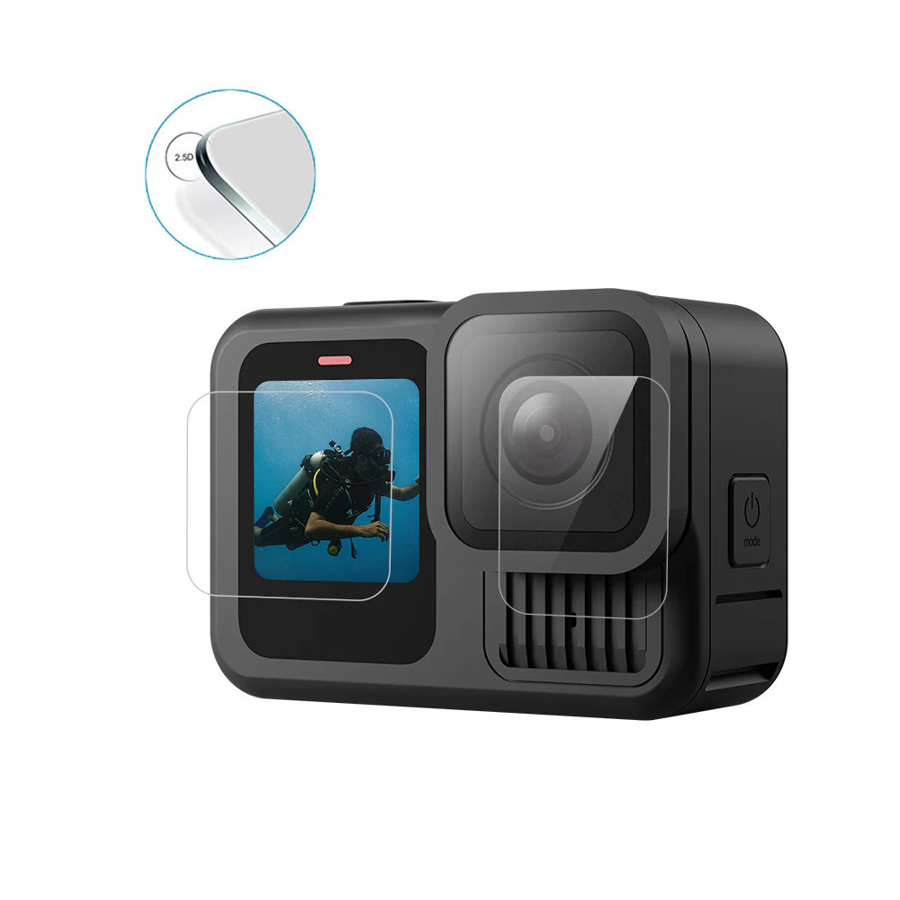 Стекло защитное GoPro 13 закаленное 9H 2.5D Telesin S6-FLM-07-TGP Киев - изображение 2