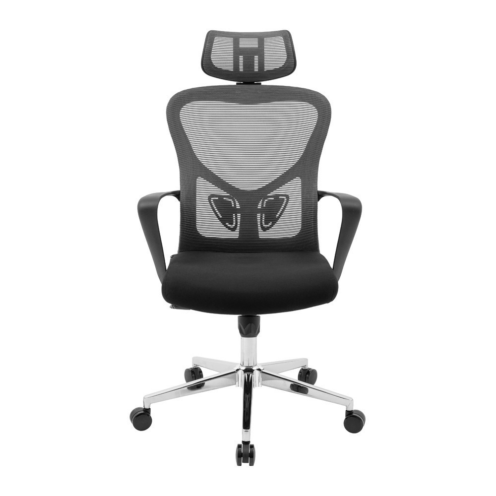 Офісне Крісло Керівника SolanolDesign М1 Tilt Хром Чорний Київ - фото 2