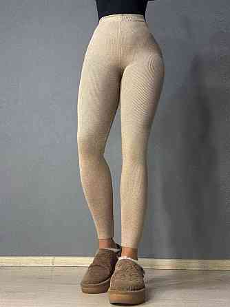 Лосини жіночі My fashion 301 в’язані трикотажні теплі з високою талією one size бежеві, бежевий, one size Київ