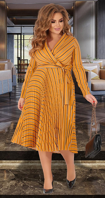 Платье  большого размера плиссе  юбка в складку солье (50) Киев - изображение 4