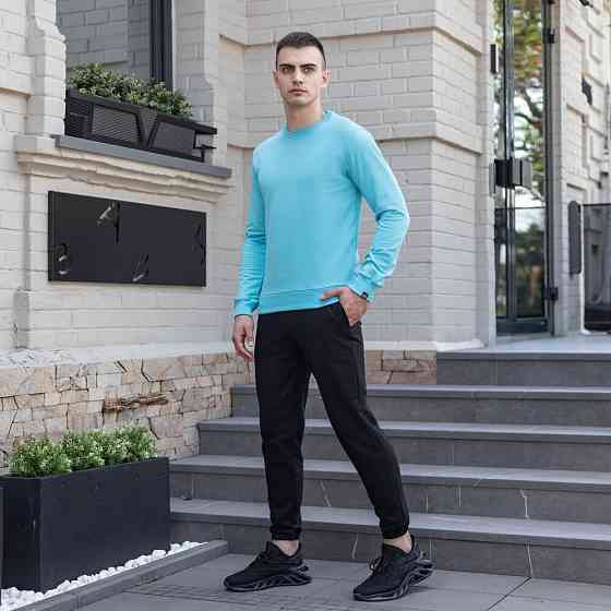 Світшот чоловічий однотонний яскравий ментол Pobedov 001 Київ