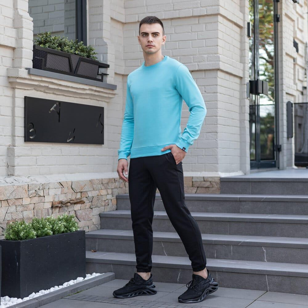 Світшот чоловічий однотонний яскравий ментол Pobedov 001 Київ - фото 5