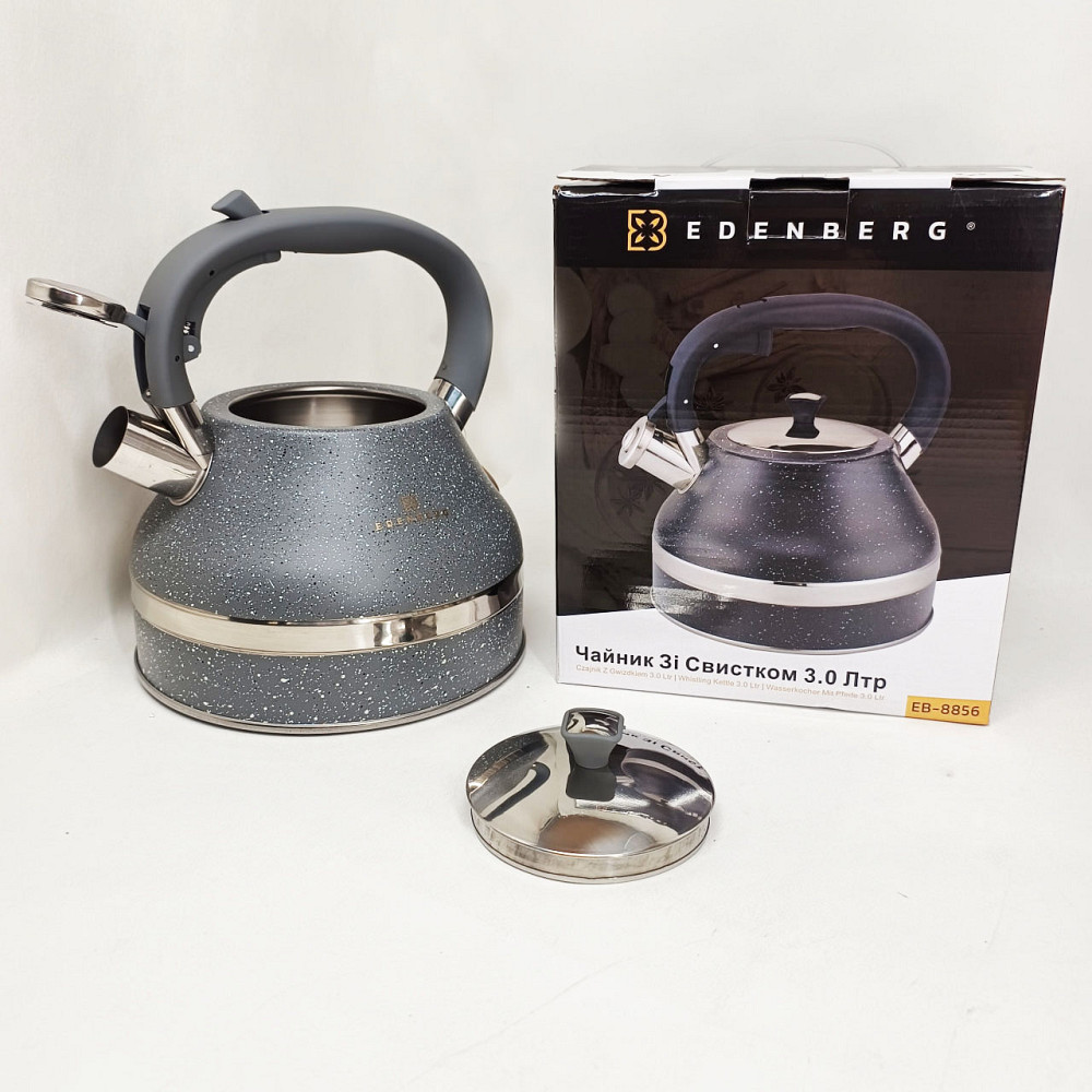 Чайники со свистком заварочные чайники Edenberg EB-8856 3Л, Чайник со свистком для дома HY-30 Львов - изображение 9