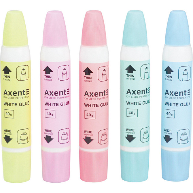 Клей ПВА "Axent" 7202-А 40мл 2 аплікатора, дисплей, шт Київ - фото 1