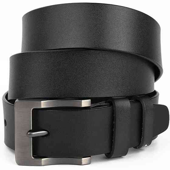 Ремень мужской с затемненной пряжкой механика Vintage 20317 Черный Киев