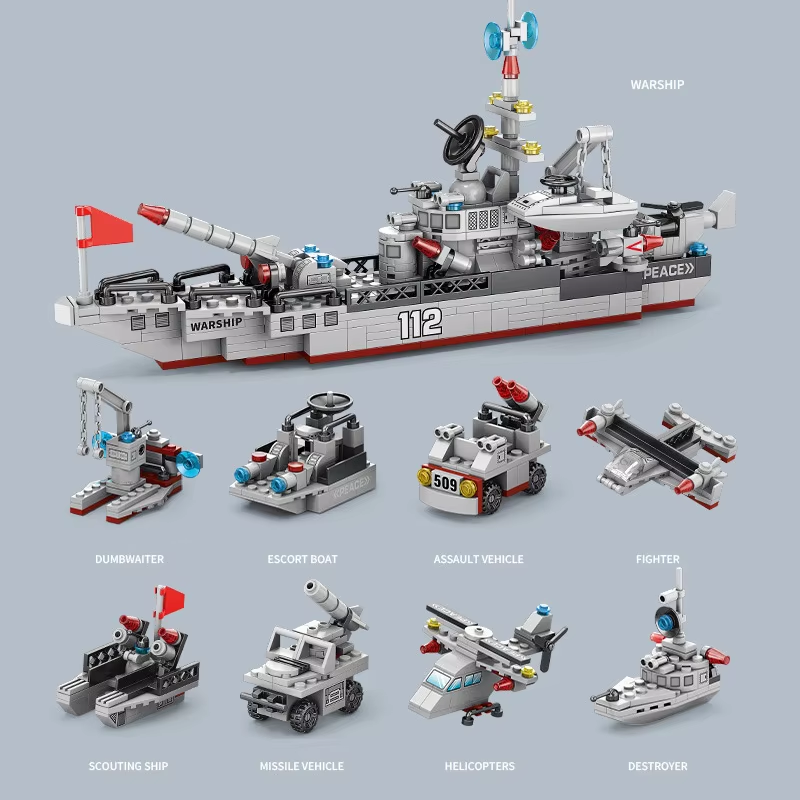 Конструктор 546 військовий корабель 8 в 1, 554 деталь, совместим с Lego Киев - изображение 5