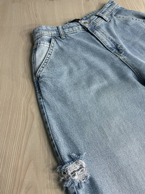 Джинси жіночі Sherocco 288 skater balloon baggy банани рвані блакитні, блакитний, 25, 25, 69 см, 97 см Київ - фото 15