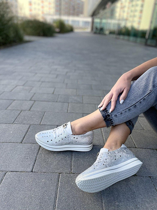 Liya Кросівки жіночі LIYA 106 срібні (весна-літо, шкіра натуральна) (3304) лише 39р. Коломия - фото 4