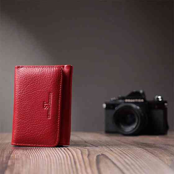 Жіноче портмоне з монетницею із натуральної шкіри ST Leather 22727 Червоний Київ