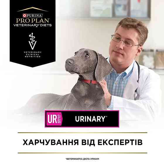 Сухий дієтичний корм PRO PLAN VETERINARY DIETS UR Urinary для дорослих собак для розчинення та зниження утворення струвітних каменів, 1.5 кг Київ