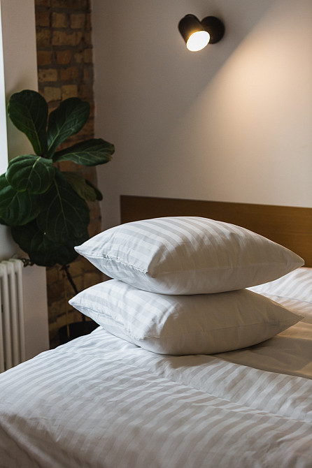 Ecotton Комплект постільної білизни Ecotton Євро 210х220 см готельний із Страйп-сатину білий по Коломия - фото 8