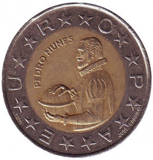 Педру Нуниш. Монета 100 эскудо. 1990,92 год, Португалия.(Г) Полтава - изображение 1