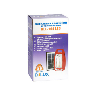 Ліхтар Delux REL-104 (6V4,5Ah) 36 LED 12W+1W (90018291) Вінниця - фото 4