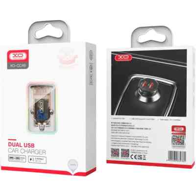 Зарядний пристрій XO CC49 2USB 2.4A (Black/Brown) (XO-CC49) Вінниця