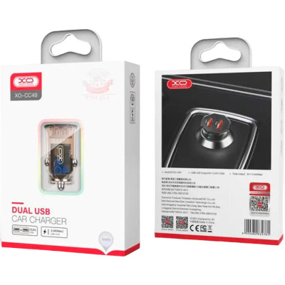 Зарядное устройство XO CC49 2USB 2.4A (Black/Brown) (XO-CC49) Винница - изображение 2