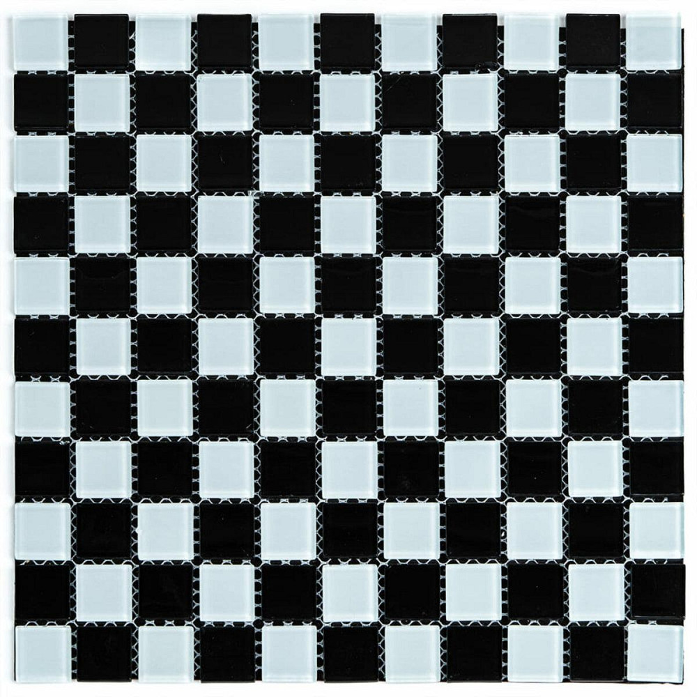 Мозаика из декоративного стекла 298х298х4,5мм Шахматка SW-00002366 Днепр - изображение 1