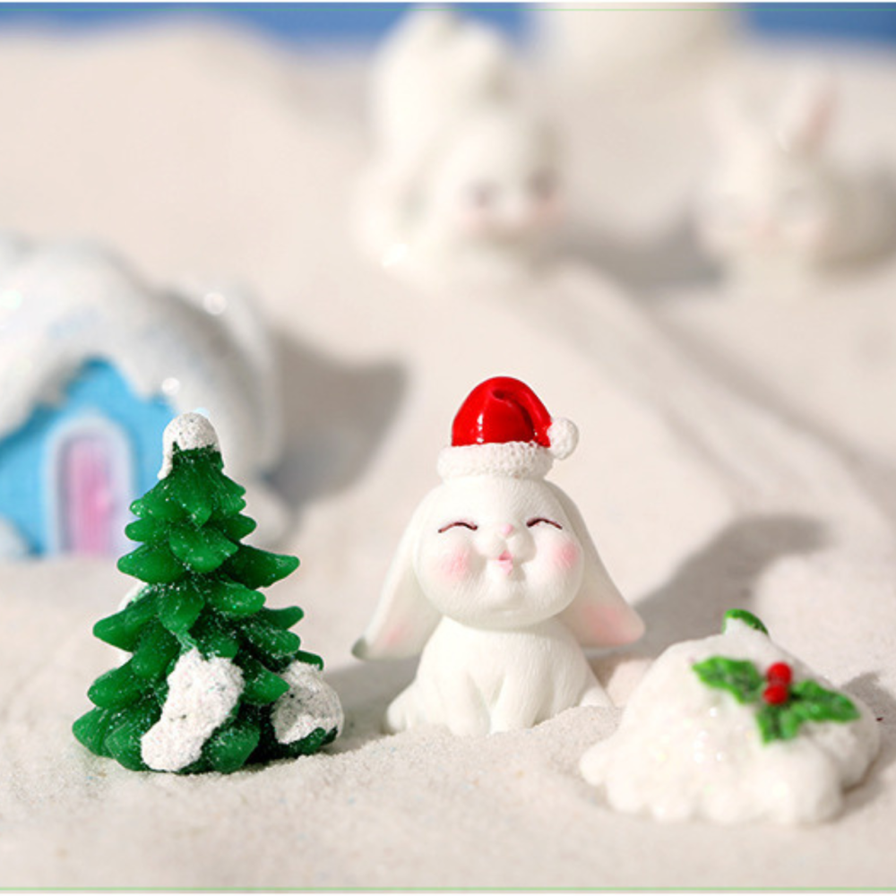 Новогодняя фигурка Зайчик для флорариума, мини-сада, новогодних инсталляций Одесса - изображение 2