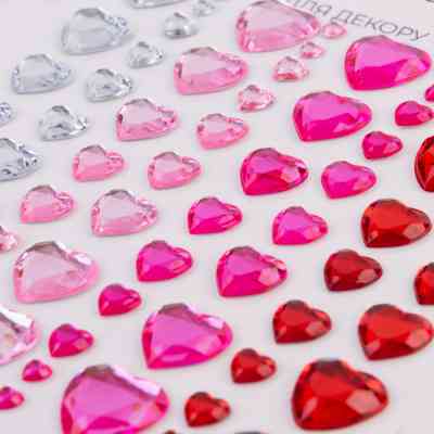 Набор для творчества Santi Серця, аплікація зі страз самоклеючих,9х10 см (743031) Винница