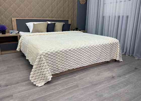 Плед-покривало 210х210 см (+-5см) Соти Кремовий (87-211) Київ